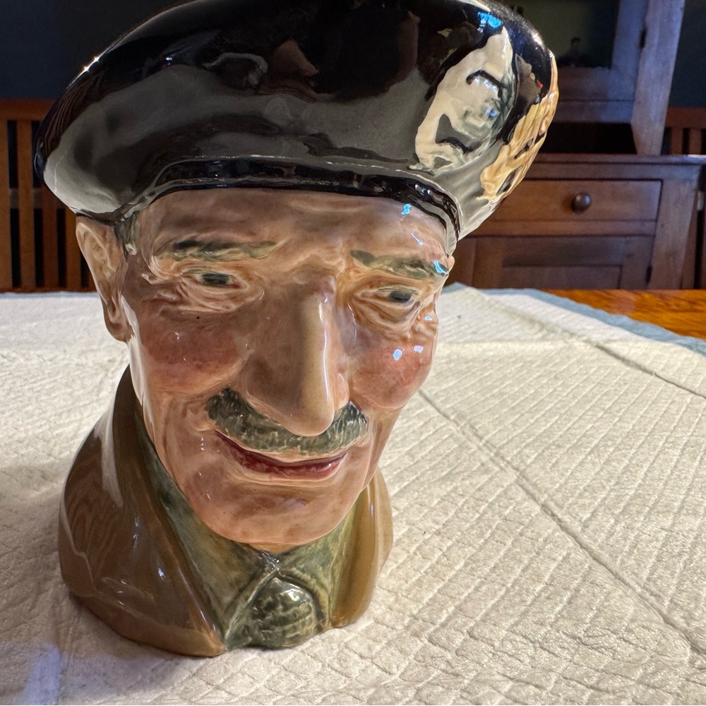 Early, Circa 1950’s, Royal Doulton Character Jug MONTY, #D6202